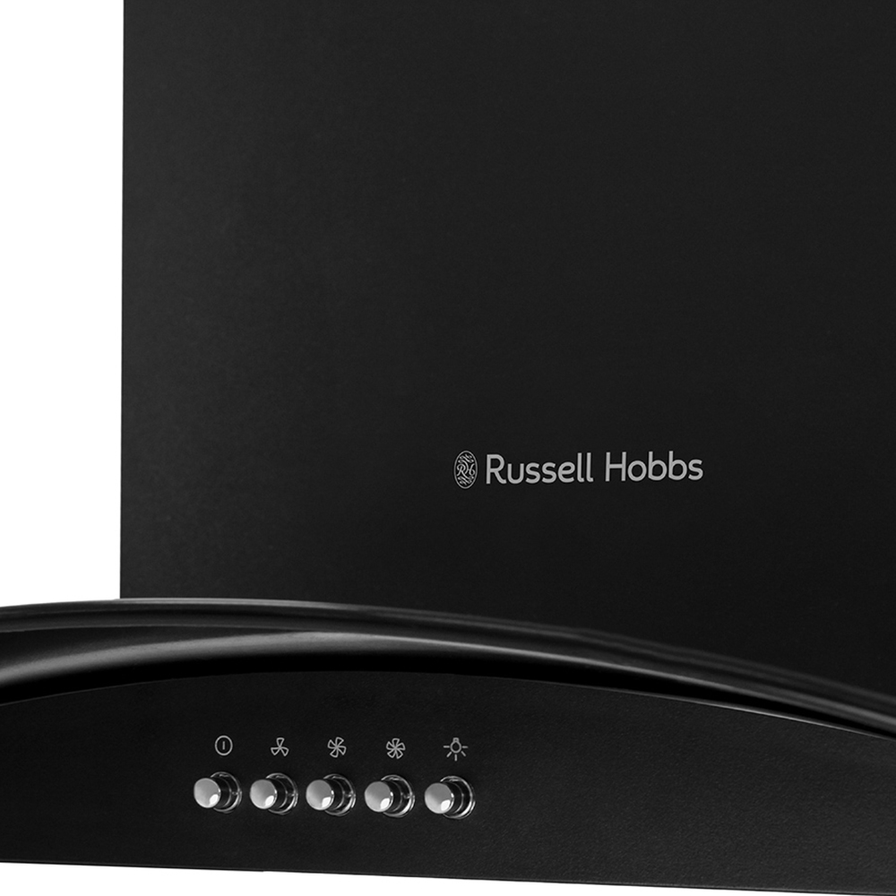 Russell Hobbs RHGCH901B-M Black 90cm Wide Chimney Cooker Hood Image 3