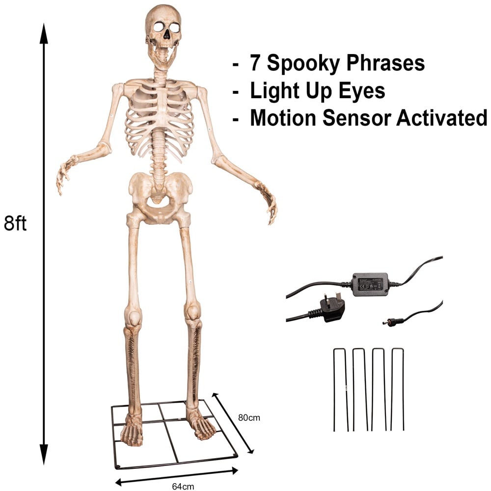Samuel Alexander Animatronic Standing Giant Halloween Skeleton Decoration 8ft Image 8