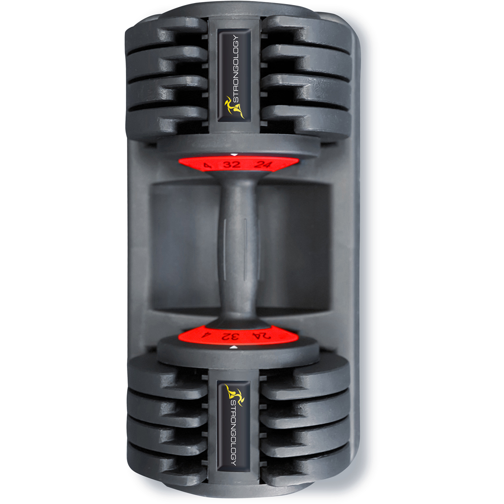 Strongology Tundra 32 Black Adjustable Dumbbell and Weights Set 32kg Image 5