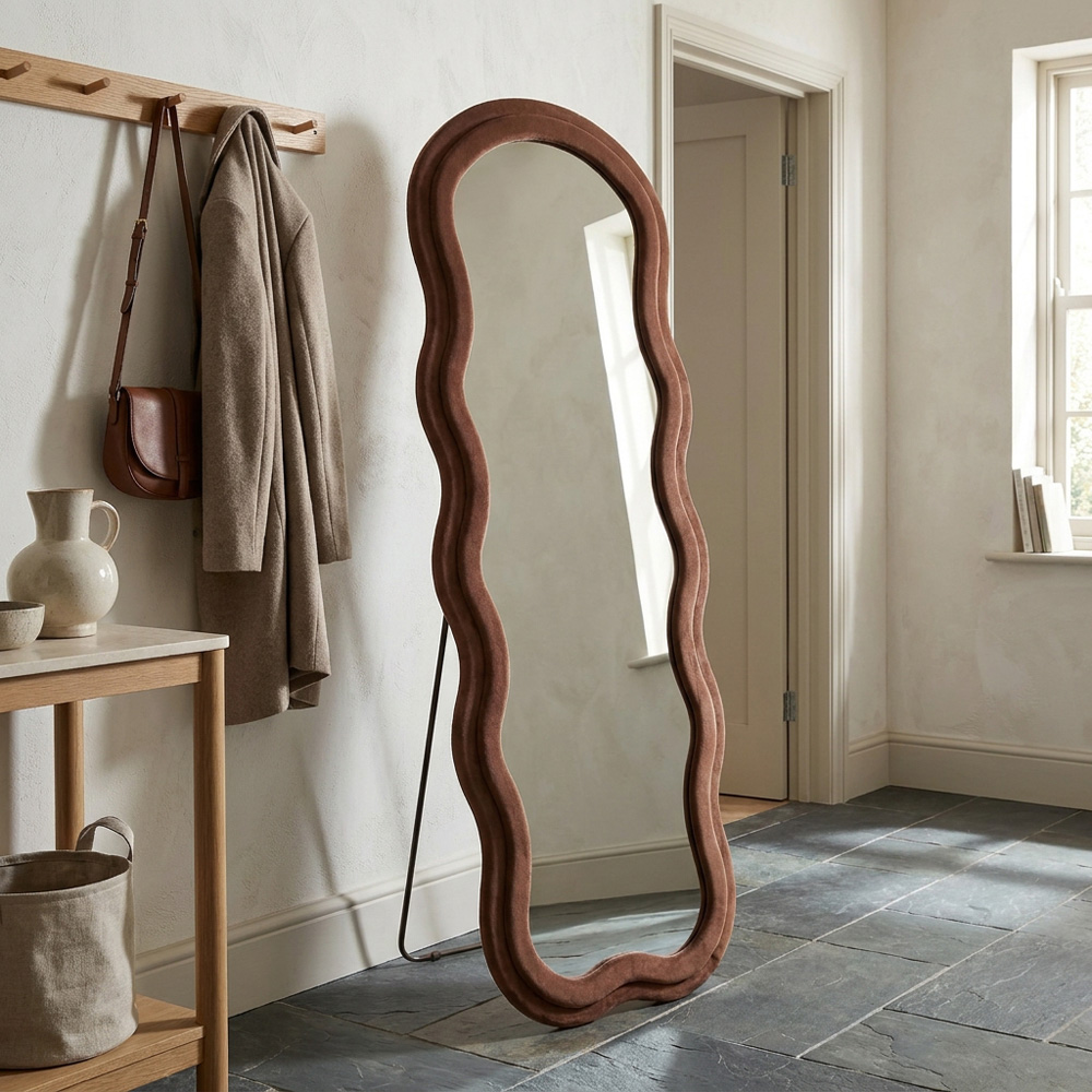 Plush Wavy Taupe Lean To Mirror Image 7