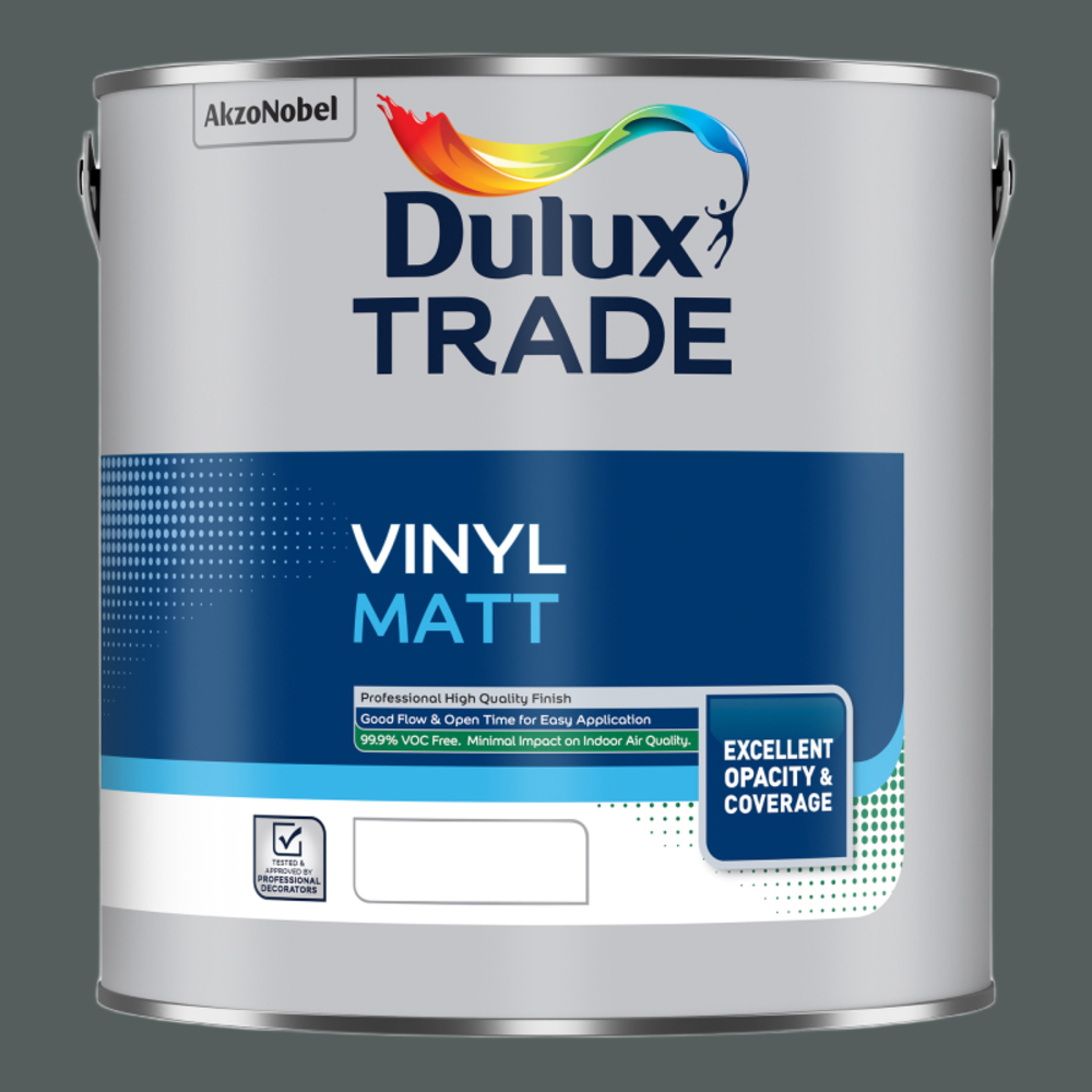 Dulux Trade RAL 7012 Walls and Ceilings Vinyl Matt Paint 2.5L Image 2