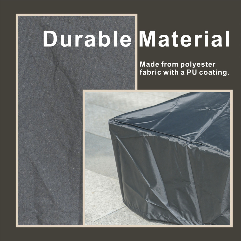 Direct Wicker Black 600D Heavy Duty Waterproof Furniture Cover 240 x 270 x 70cm Image 7
