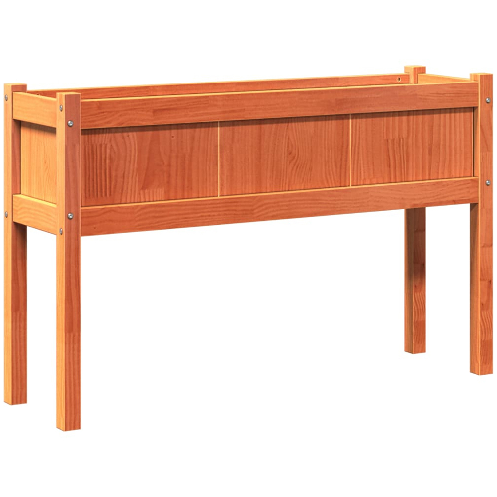 vidaXL Wax Brown Solid Pine Wood Garden Planter with Legs 70 x 110 x 31cm Image 1