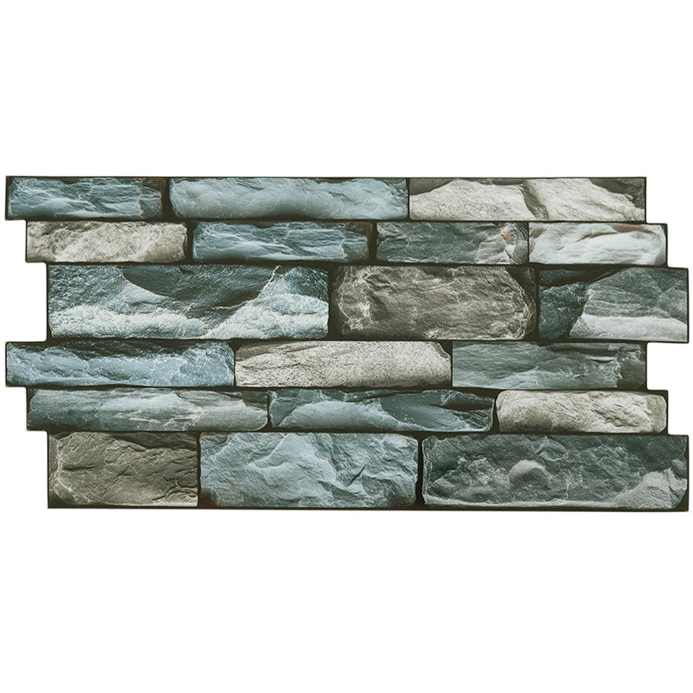 Living and Home Marble Effect Dark and Light Green Self-Adhesive Wall Tile Sticker 20 Pack Image 2