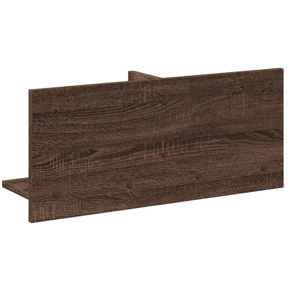 vidaXL 70 x 16.5 x 30cm Brown Wall Shelf Image 5