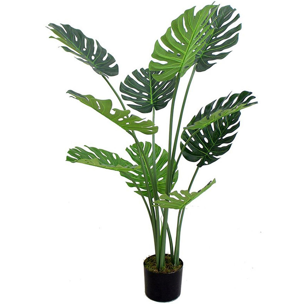 Leaf Monstera Cheese Artificial Tree Pot 120cm Image 1