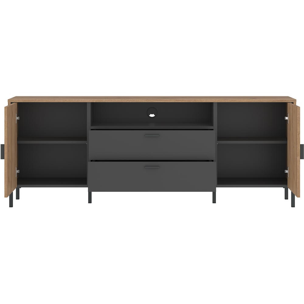 Furniture To Go Arundel 2 Door 2 Drawer Oak TV Cabinet Image 3