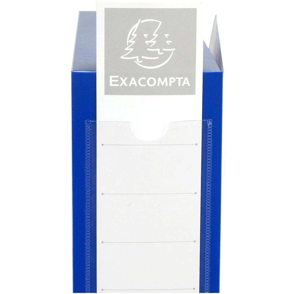 Exacompta A4 Blue Polypropylene Stud File Box 100mm 10 Pack Image 3