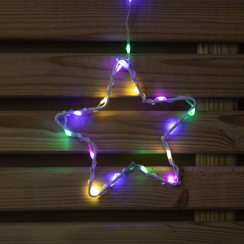 Samuel Alexander 327 Multicoloured LED Christmas Window Curtain Light 1.2 x 1.1m Image 8