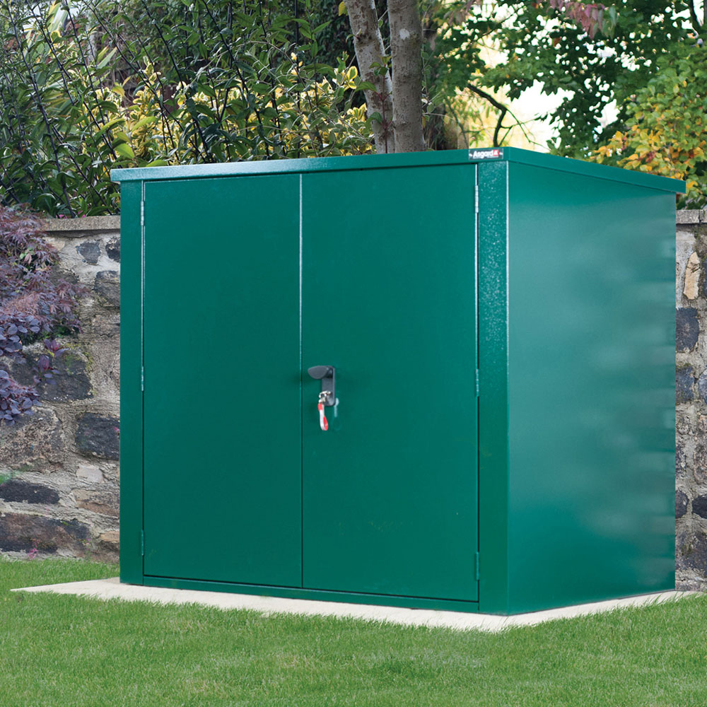 Asgard Secure Store 5 x 3ft Double Door Cream Caravan Storage Shed Image 9