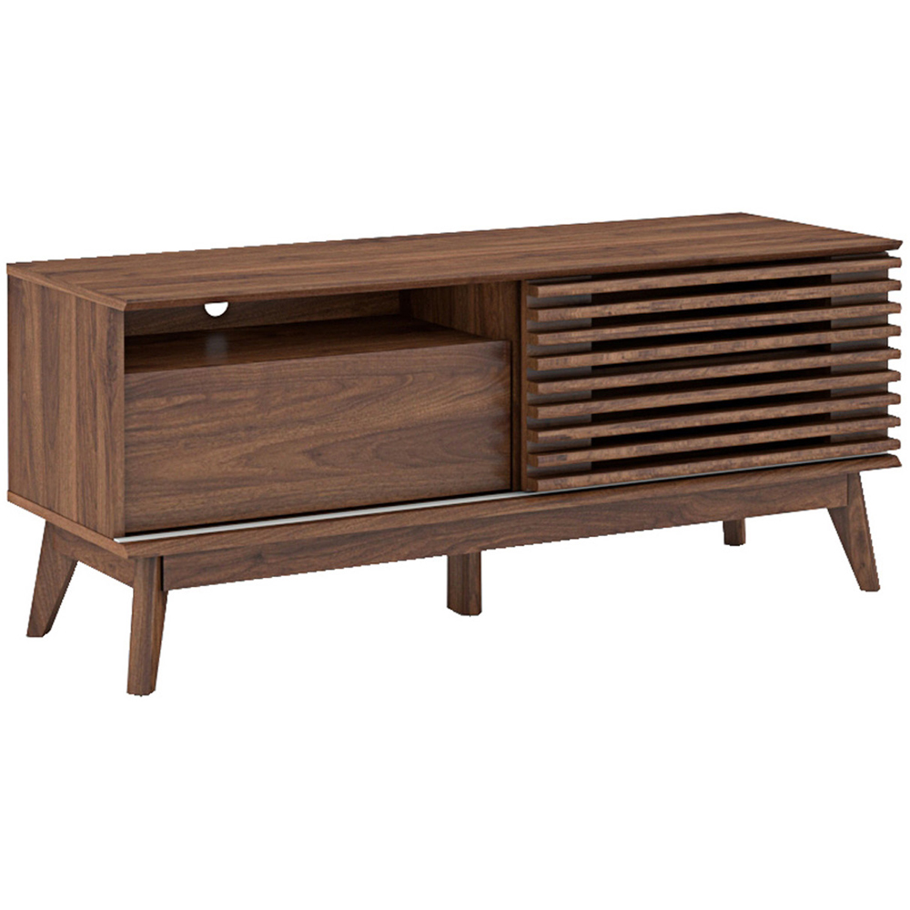 Kudl LV41 Single Door Dark Columbian Walnut TV Cabinet Image 2