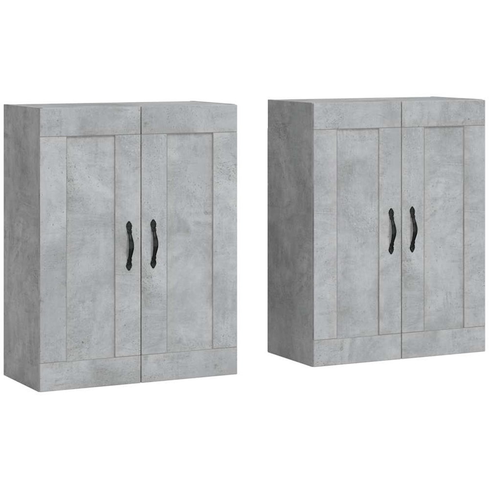 vidaXL 2 Door Concrete Grey Wall Mounted Cabinet Set of 2 Image 2