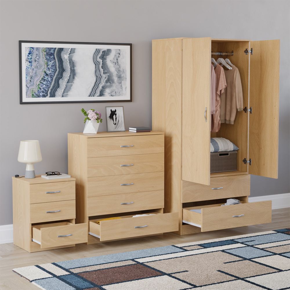 VIDA DESIGNS Riano Pine 3 Piece Bedroom Furniture Set Image 5