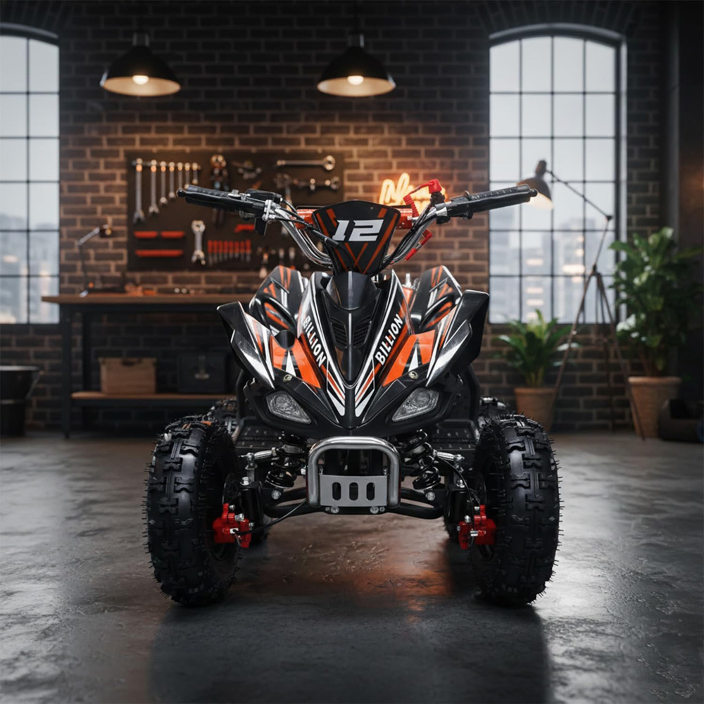 Alivio Kids Orange 49cc 2-Stroke Engine Mini Petrol Quad Bike with Disc Brake 1.8L Image 2