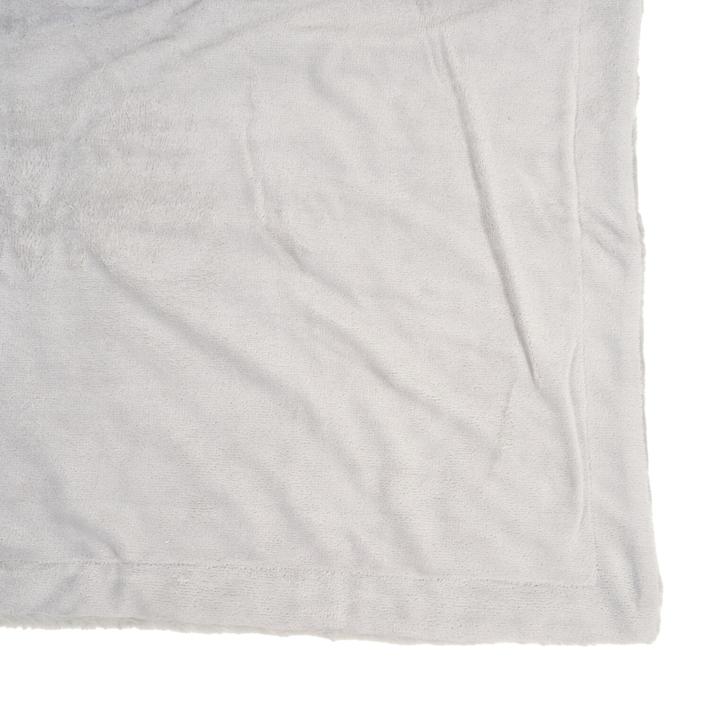 Star Embroidered Faux Fur Throw Silver Image 6