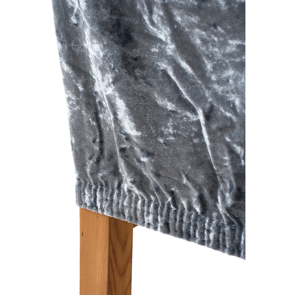 Living and Home Grey Dining Chair Cover with Elastic Band Set of 2 Image 6