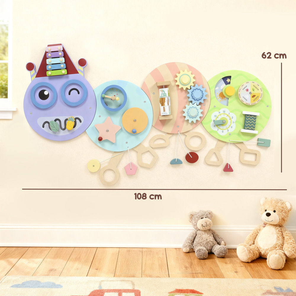 Tommy Toys 7-in-1 Caterpillar Busy Board Sensory Wall Toy Image 9