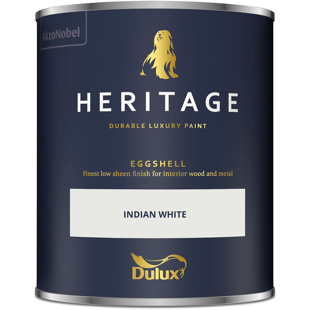 Dulux Heritage Wood and Metal Indian White Eggshell Paint 750ml Image 2