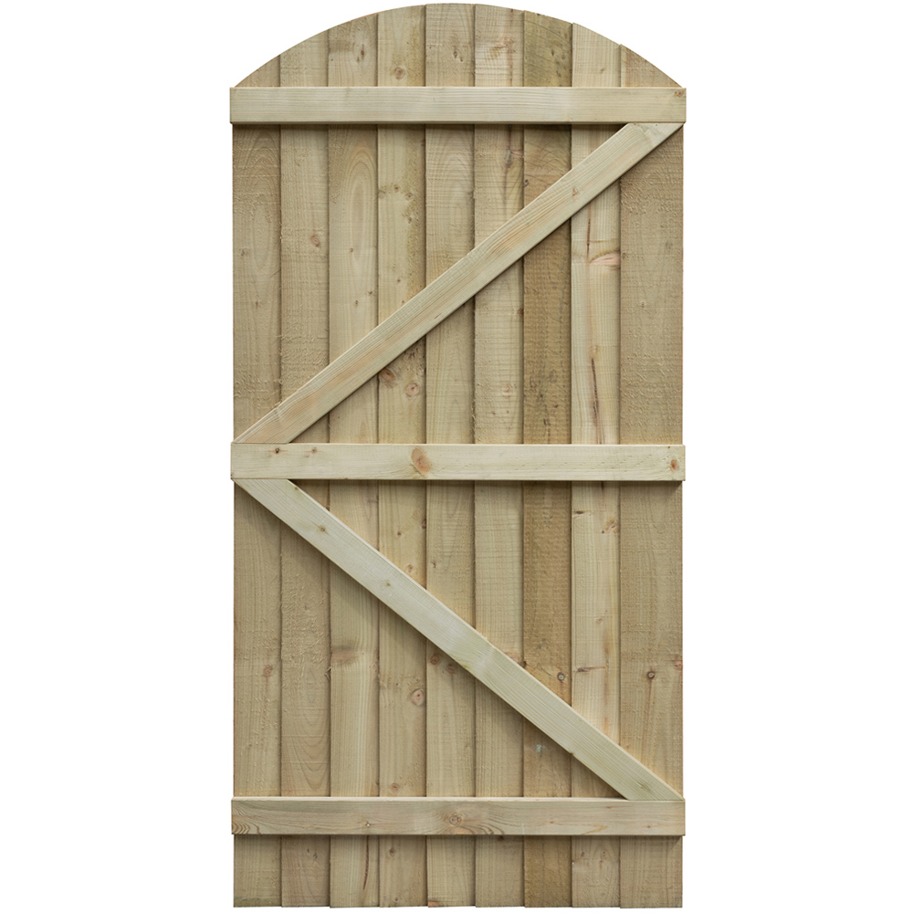 Rowlinson Featheredge Arch Top Wooden Gate Image 2