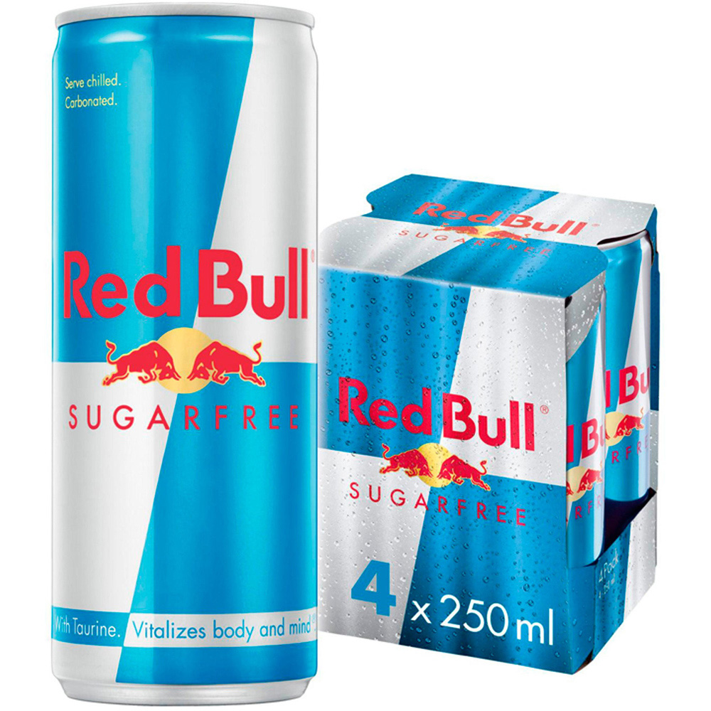 Red Bull Sugar Free Energy Drink 4 x 250ml Image