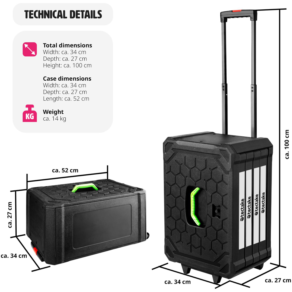 tectake 899 Piece Tool Box Set with Wheels Image 9