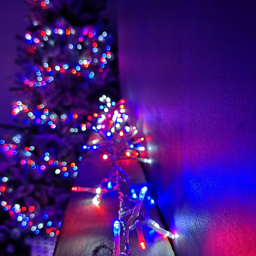 Samuel Alexander 200 Red White and Blue LED Cluster Christmas Light 16m Image 6