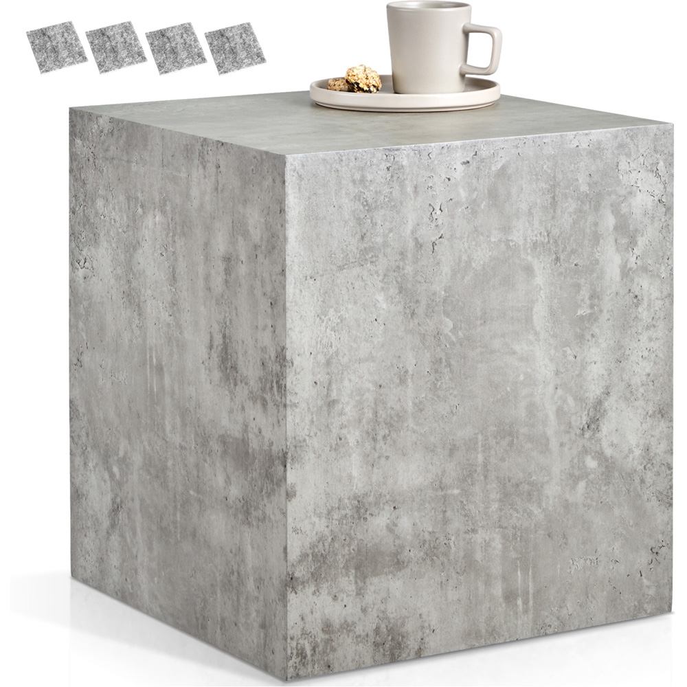 Tectake Lasley Concrete Cube Design Coffee Table Image 2