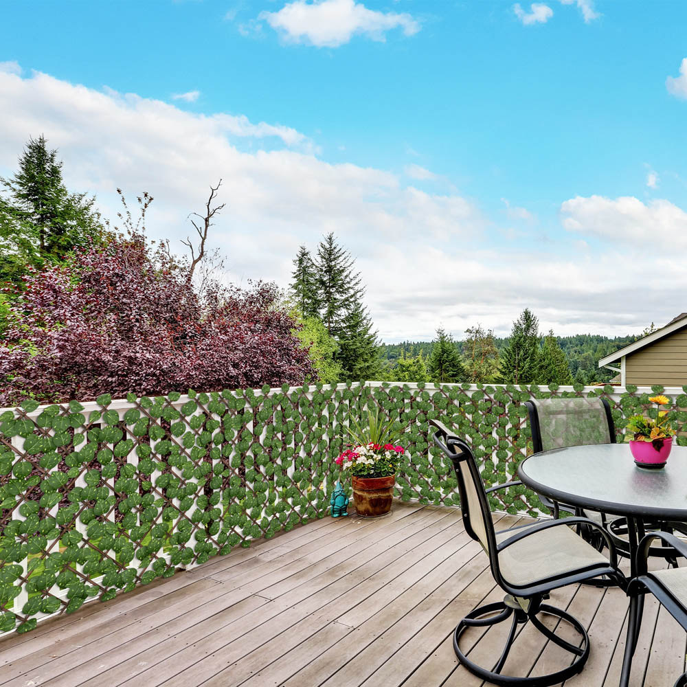 Outsunny Set of 2 Expandable Artificial Trellis Hedges Image 2