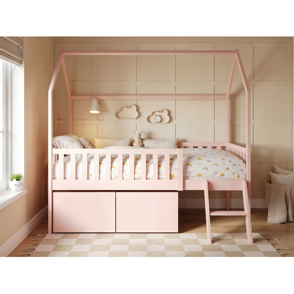 Flair Explorer Single Pink Mid Sleeper Bed Image 5