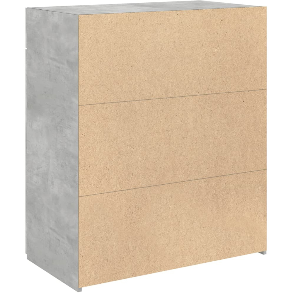 vidaXL 2 Door 2 Drawer Concrete Grey Wooden Sideboard Image 4