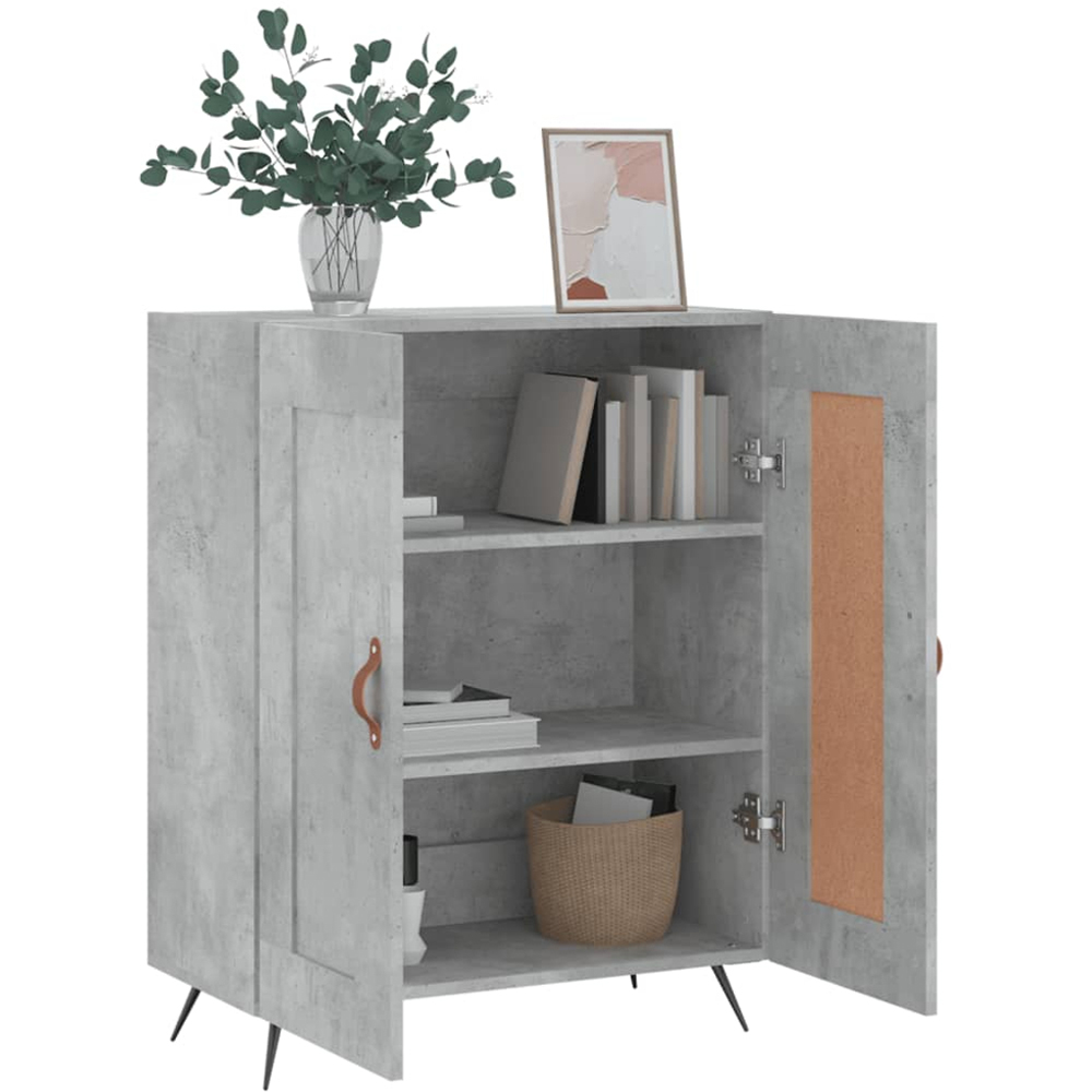 vidaXL 2 Door Concrete Grey Sideboard Image 4