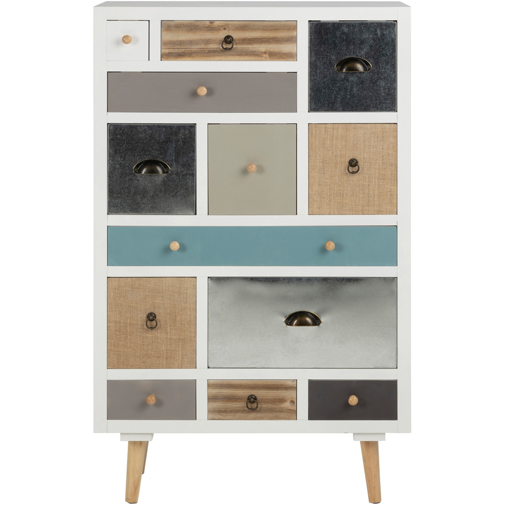 Florence Thais 13 Drawer White Chest of Drawers Image 3