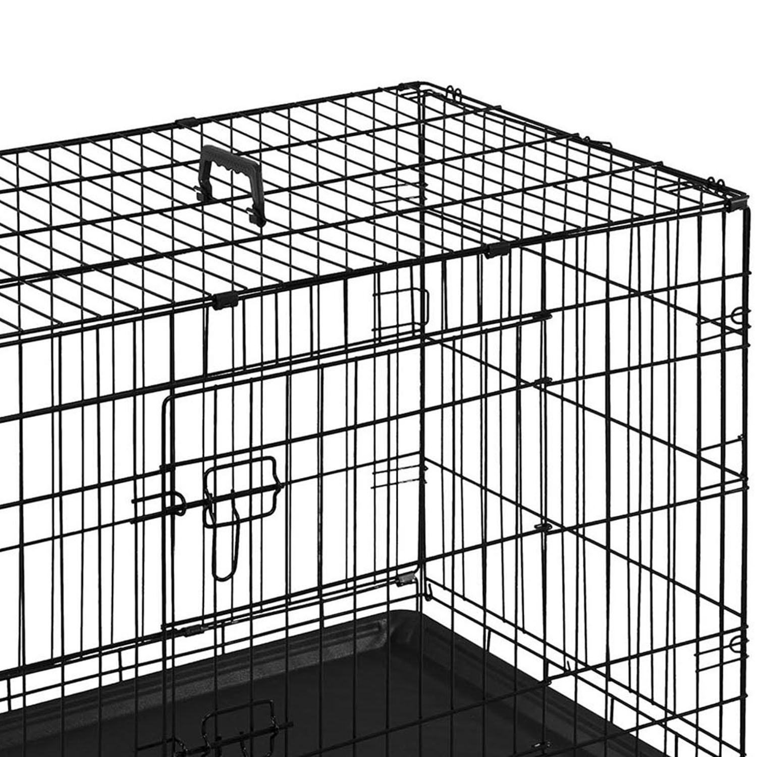 Clever Paws Medium Black Steel Dog Crate Image 5