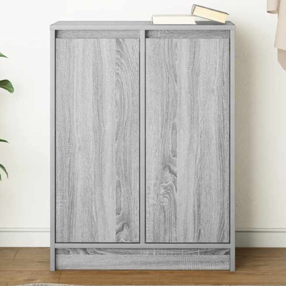 vidaXL 2 Door Grey Sonoma Wooden Sideboard Image 1