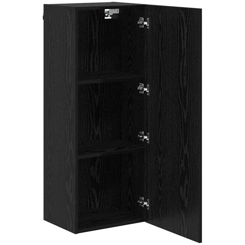 vidaXL Single Door Black Oak Wall-Mounted TV Cabinet Image 5