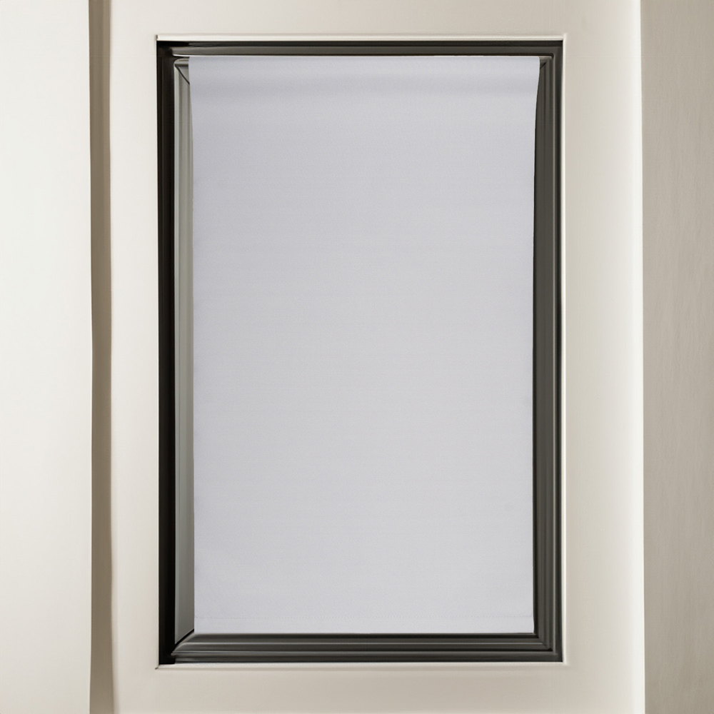 Plain Blackout Roller Blinds Light Grey 60cm Image 1