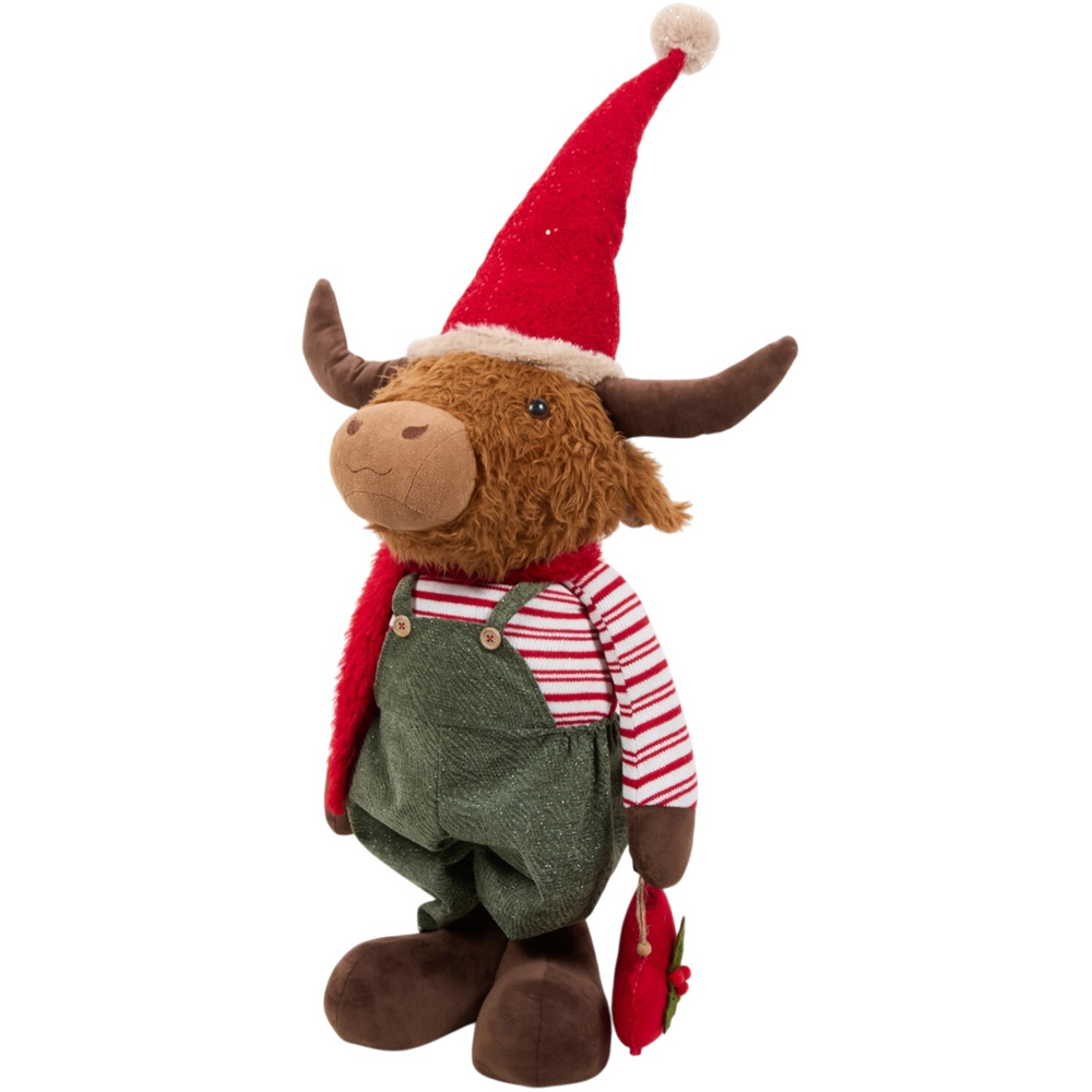 Festive Extendable Highland Cow Decoration Image 7