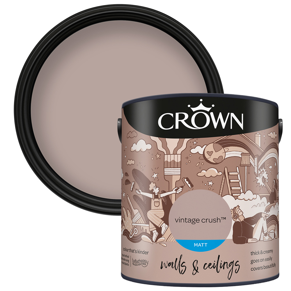 Crown Walls & Ceilings Vintage Crush Matt Emulsion Paint 2.5L Image 1