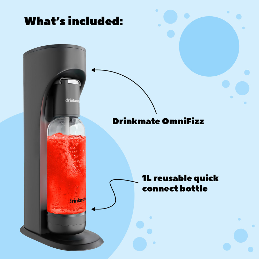 Drinkmate OmniFizz 410-02-00 Matt Black Soda Maker Machine Image 3