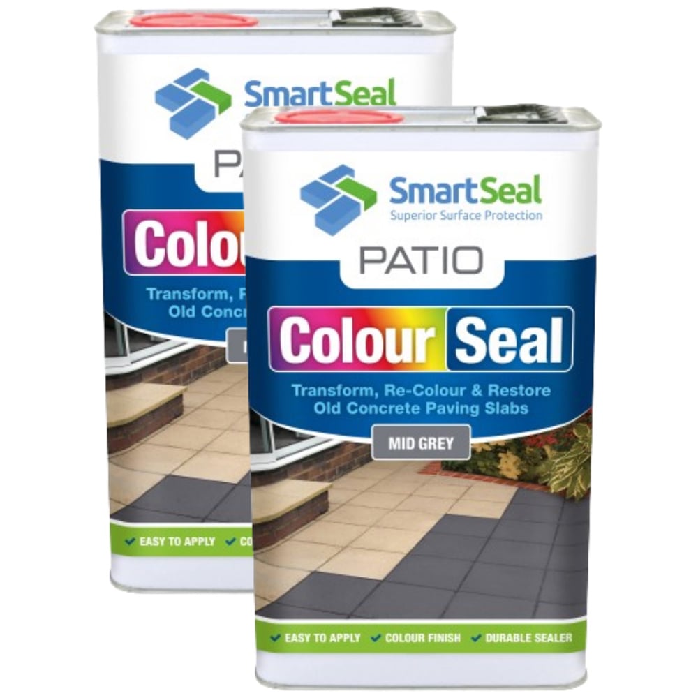 SmartSeal Mid Grey Patio ColourSeal 5L 2 Pack Image