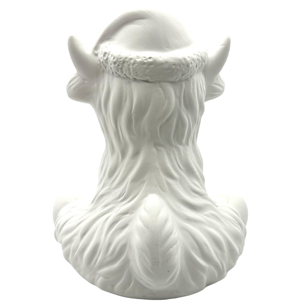 Ceramic Highland Cow Decoration White Image 2