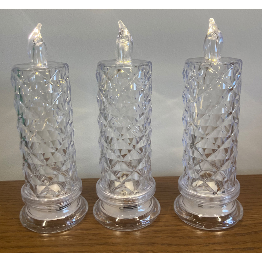 Avilo Clear LED Candle with Reflection 3 Pack Image 6