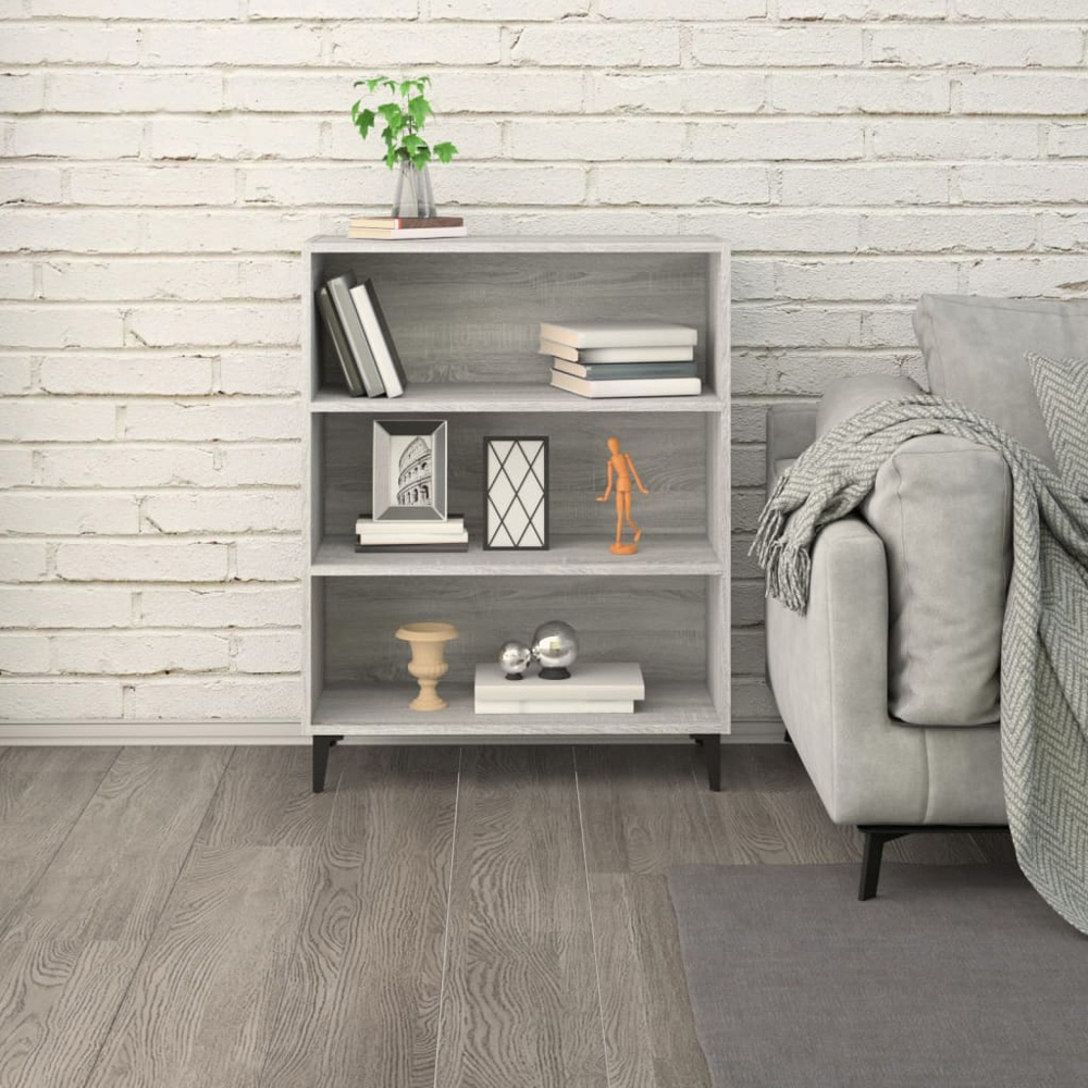vidaXL 3 Shelf Grey Sonoma Sideboard Image 6