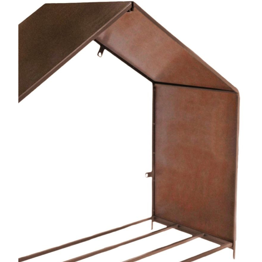Ivyline Rust House Shape Garden Log Storage 88 x 100cm Image 2
