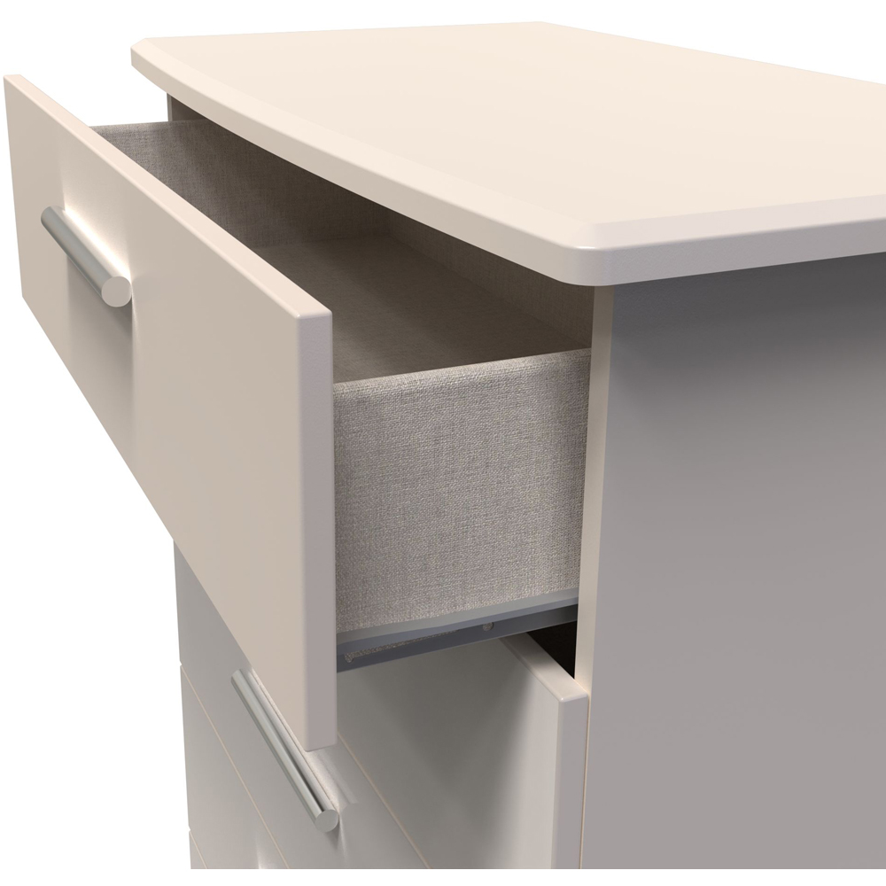 Crowndale Knightsbridge 5 Drawer Kashmir Gloss Chest of Drawers Ready Assembled Image 6