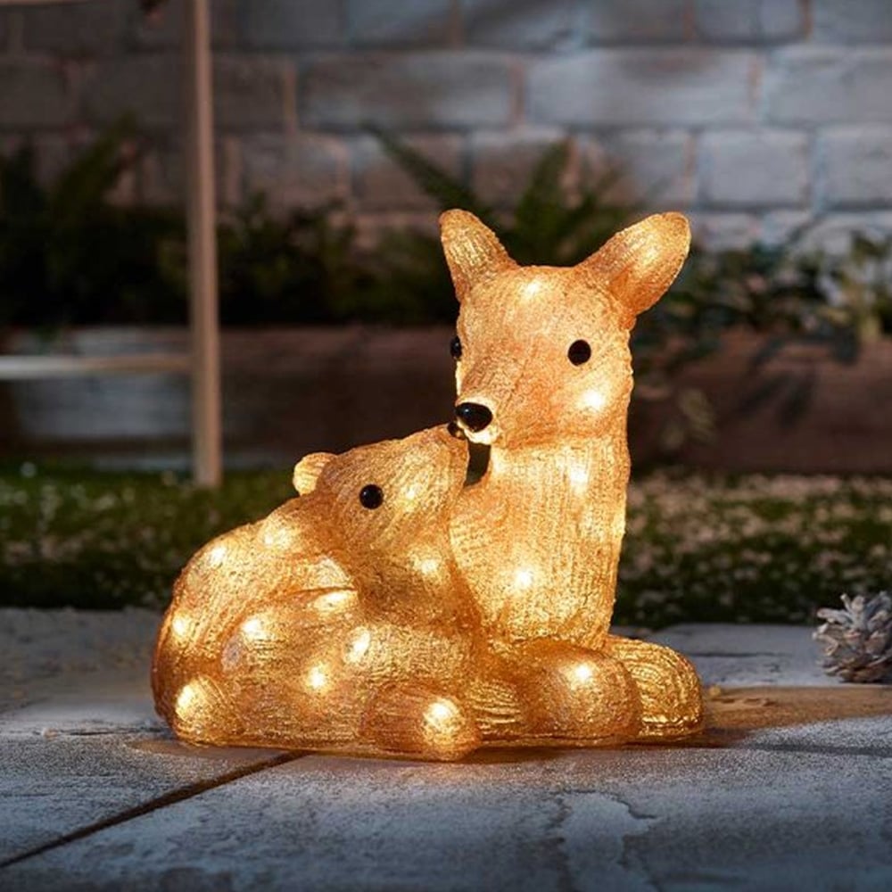 Marco Paul LED Doe and Fawn Ornament Image 2