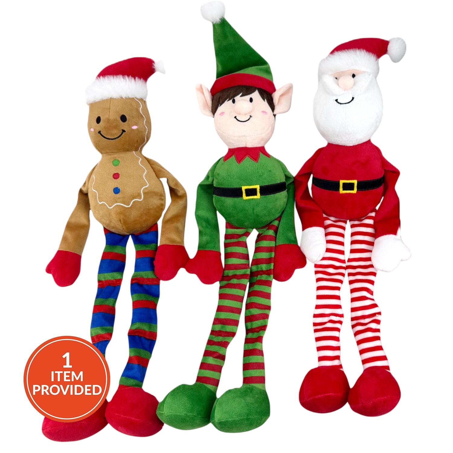 Christmas Squeaker Leg Dog Toy Image 1
