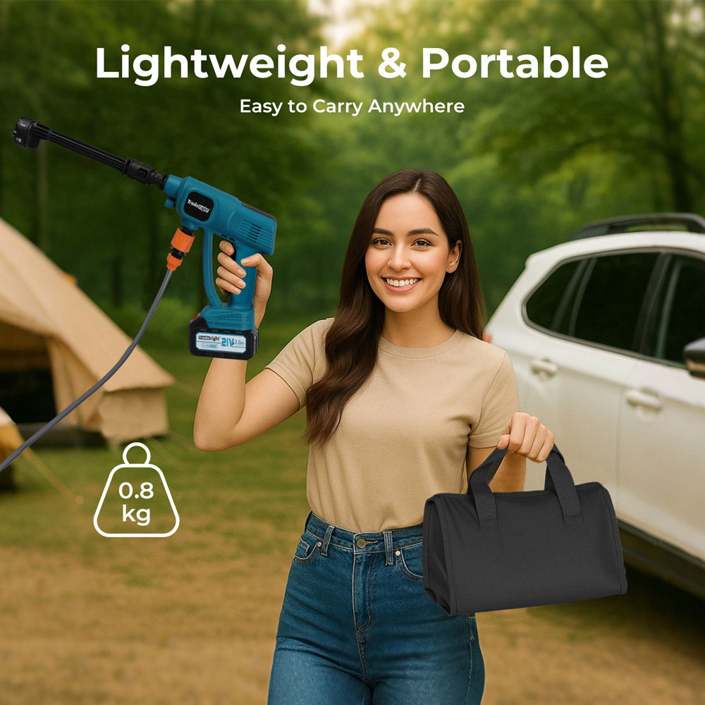 Traderight HW0296-UK 50 Bar Cordless Handheld Car Pressure Washer with Accessories Image 7