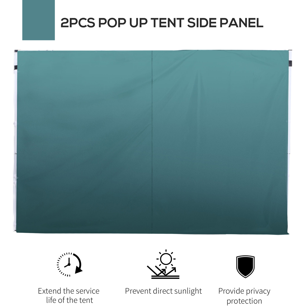 Outsunny 3m Green Gazebo Interchangeable Side Panel Image 7