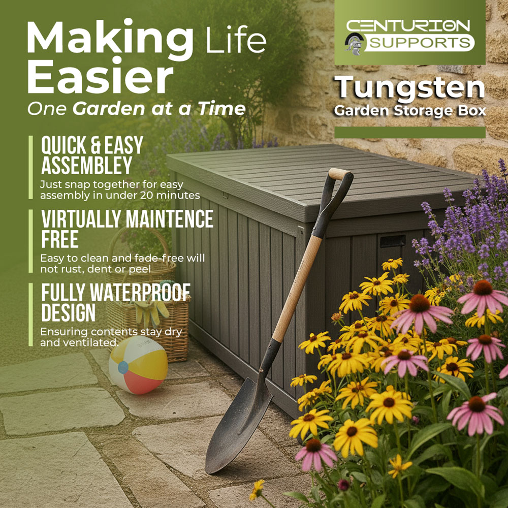 Centurion Supports Tungsten Waterproof and Lockable Garden Storage Box 450L Image 7